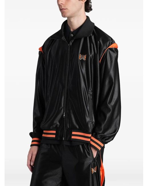 Needles Black Zip-Up Bomber Jacket for men