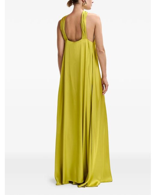 Essentiel Antwerp Yellow Halterneck A-Line Dress