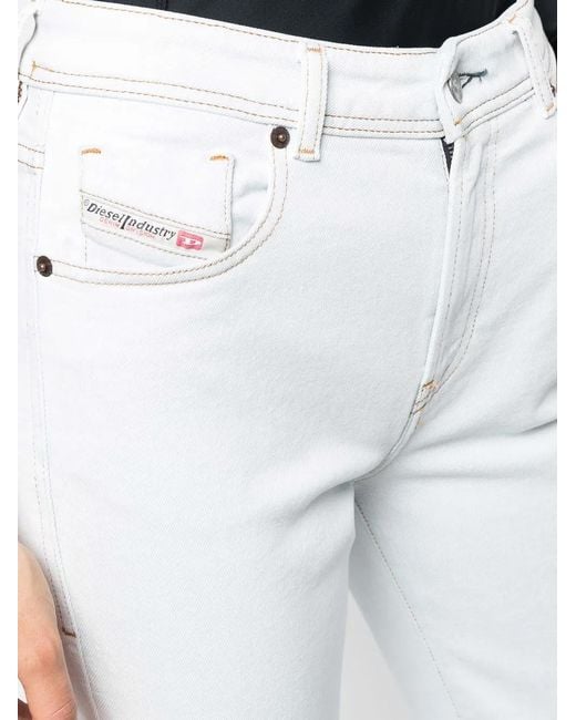 DIESEL White 2004 09C06 Tapered Jeans