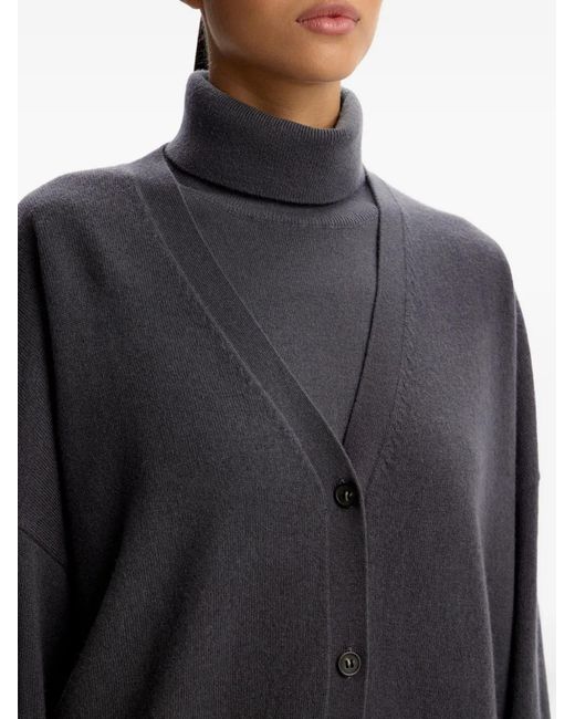 12 STOREEZ Gray Button-Front Cardigan