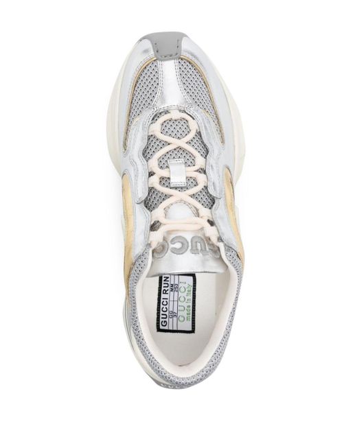 Gucci Runner Sneakers Met GG Logo in het White