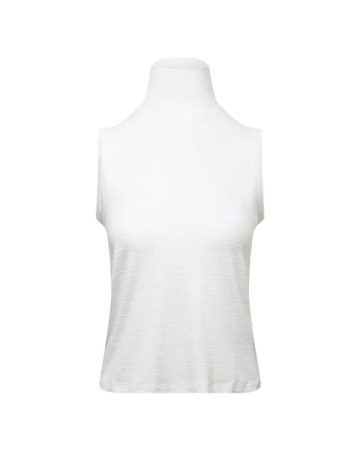 Rag & Bone White Turtleneck Tank Top