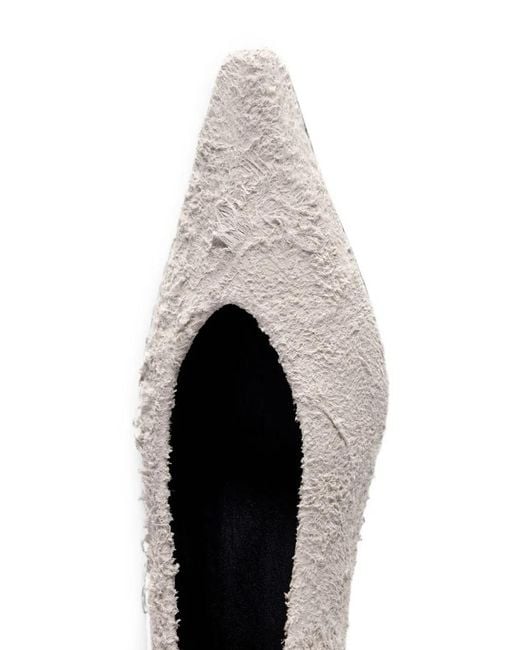 Loulou de Saison White Marthe Textured Pumps