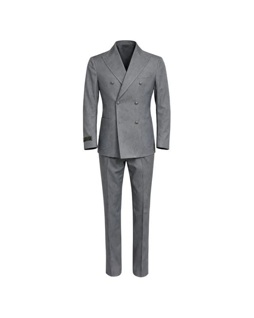 Franzese Collection Gray Beckham Double-Breasted Suit for men
