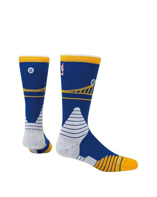 Stance Blue X Nba Golden State Warriors Bridge Intarsia-Knit Socks for men