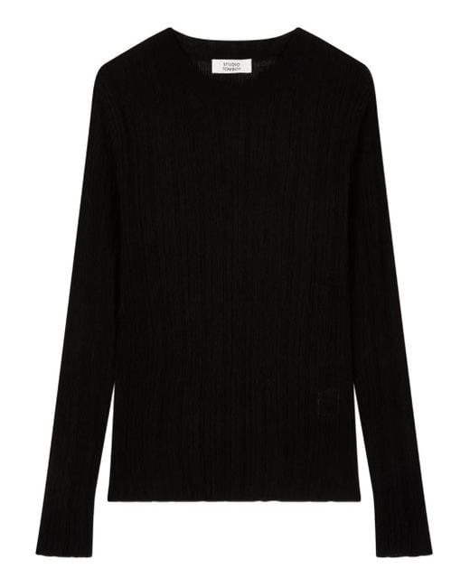 Studio Tomboy X Black Gerippter Pullover Mit Langen Ärmeln