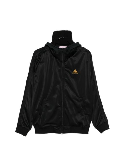 Martine Rose Black Zip-Up Track Jacket for men