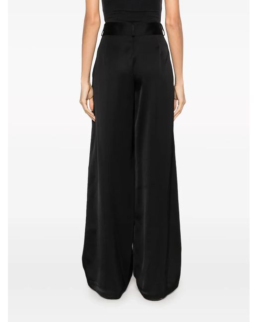 Jil Sander Black High-Waisted Wide-Leg Trousers