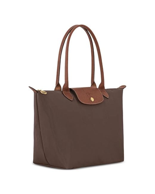 Longchamp Brown Le Pliage Original M Tote Bag