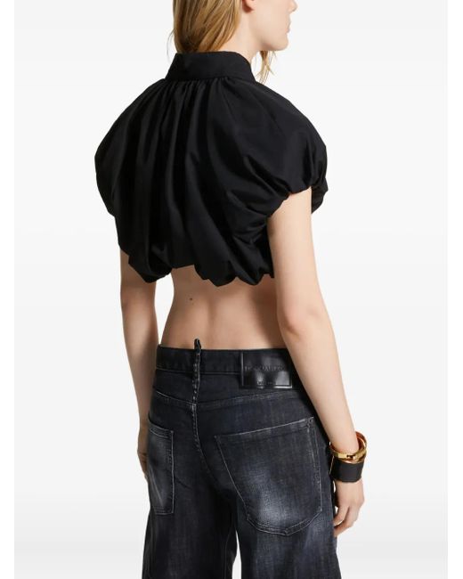 DSquared² Black Cropped Shirt