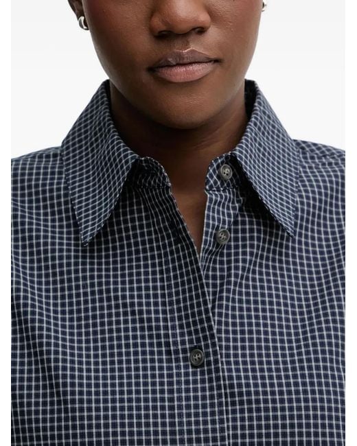 Miss Sixty Gray Checked Buttoned Shirt