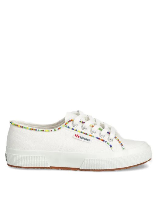 Superga White 2750 Multicolorr Bead Sneakers