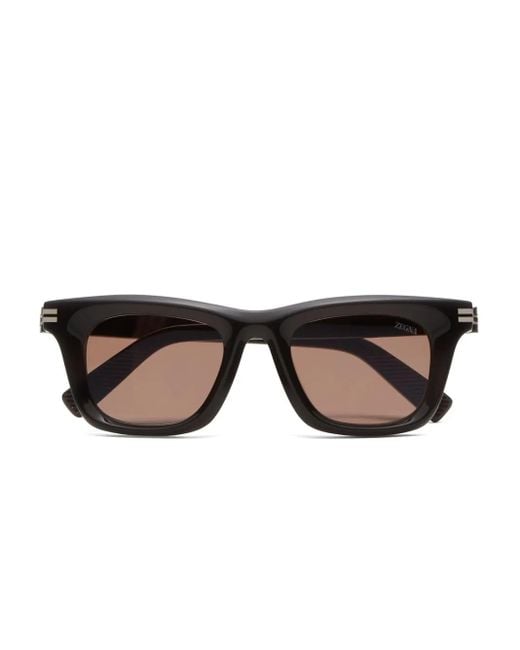 Occhiali Da Sole Squadrati Oversize di Zegna in Brown da Uomo