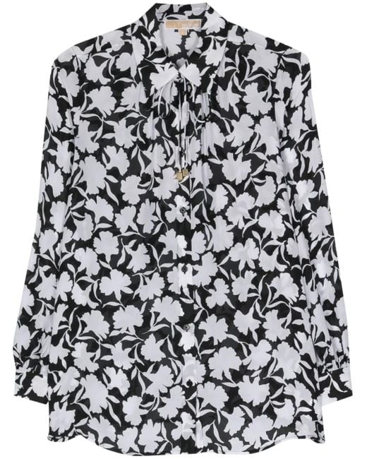 MICHAEL Michael Kors Black Shadow Fleur Top