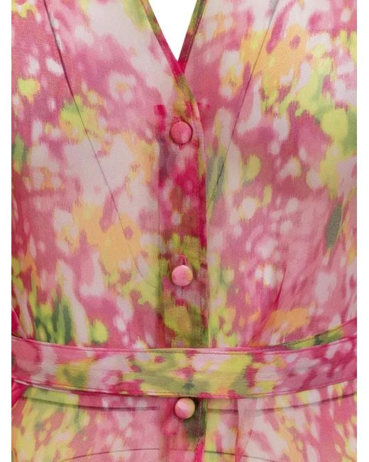 Del Core Pink Floral-Print Blouse