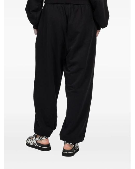 FREEDÉR Black Logo-Patch Sweatpants