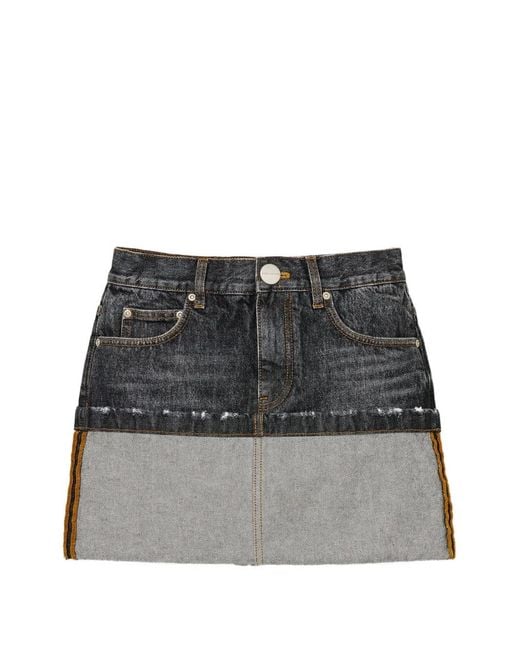 Marc Jacobs Black Minijupe À Ourlet Retroussé
