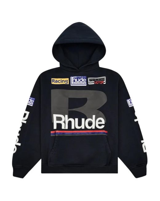 Rhude Blue Petrol Hoodie for men