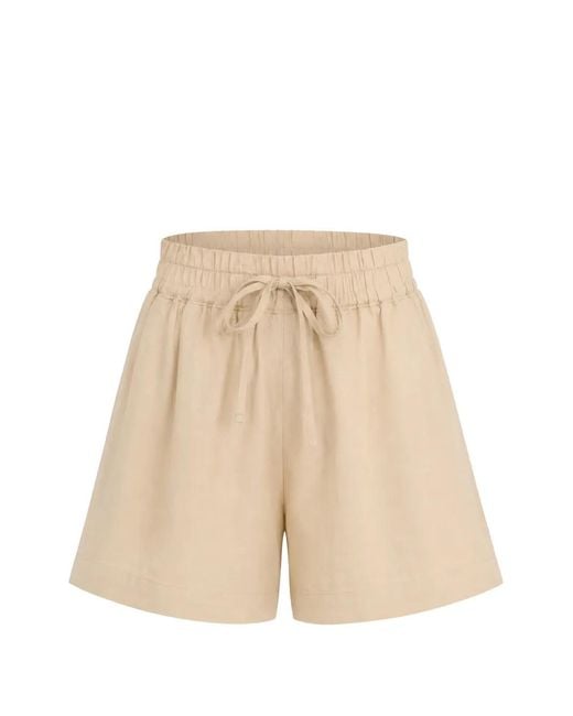 Boss Natural Drawstring Elasticated-Waist Shorts