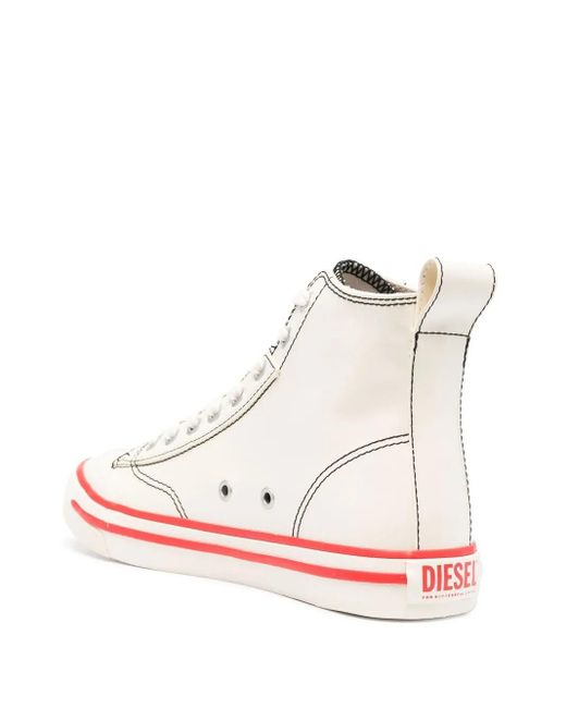 DIESEL Pink S-Athos Mid Sneakers