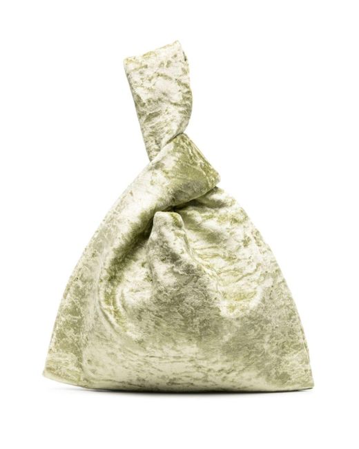 Nanushka Metallic Jen Velvet Clutch Bag