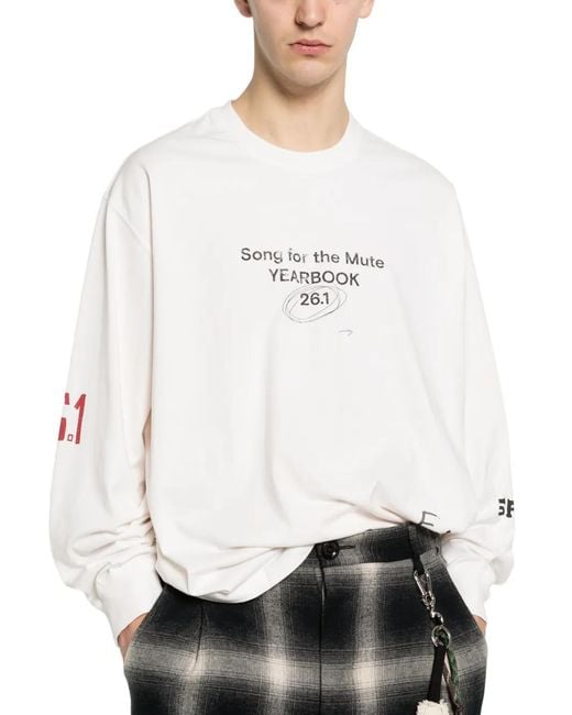 Song For The Mute White T-Shirt À Imprimé Graphique for men