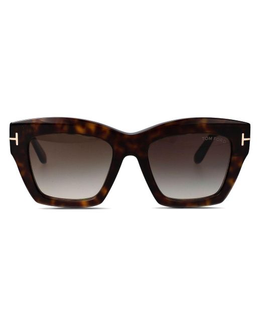 Tom Ford Brown Square-Frame Sunglasses