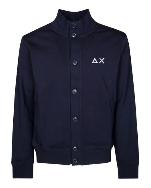Sun 68 Blue Buttoned Cardigan for men
