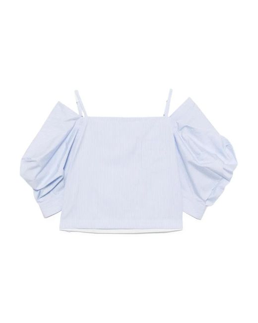 Sacai Blue Haut À Rayures