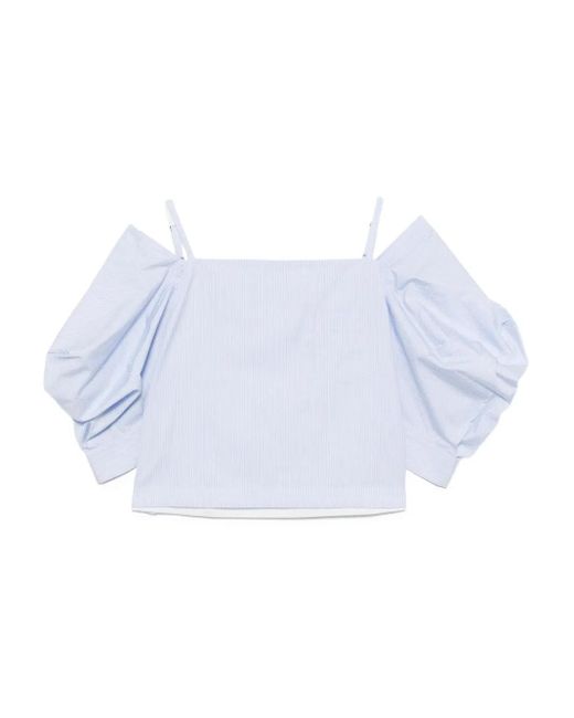 Sacai ストライプ トップ Blue