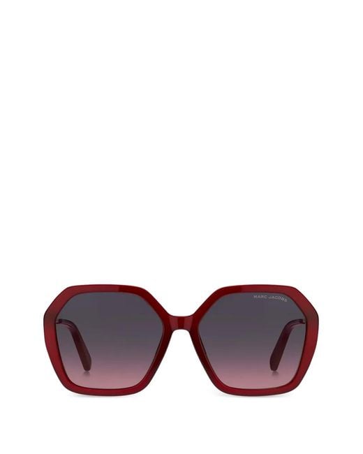 Marc Jacobs Purple Geometric-Frame Sunglasses