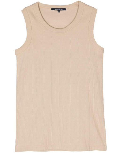 Sofie D'Hoore Natural Ribbed Cotton Tank Top