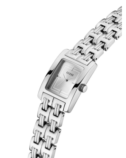 Guess White Cove Rectangular-Face 23Mm Watch