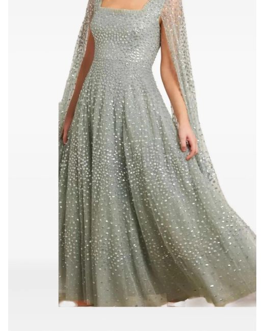Needle & Thread Blue Scatter Dot Sequinned Maxi Dress