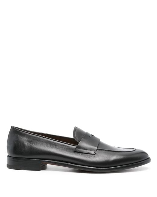 Fratelli Rossetti Gray Almond-Toe Leather Loafers for men