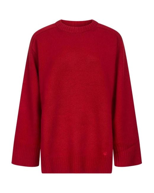 Loulou de Saison Red Safi Wide-Cuff Cashmere Sweater