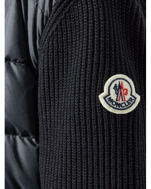 Moncler Black Padded Cotton Jacket for men