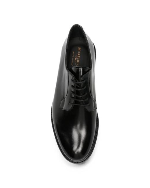 Marechiaro 1962 Black Leather Derby Shoes for men