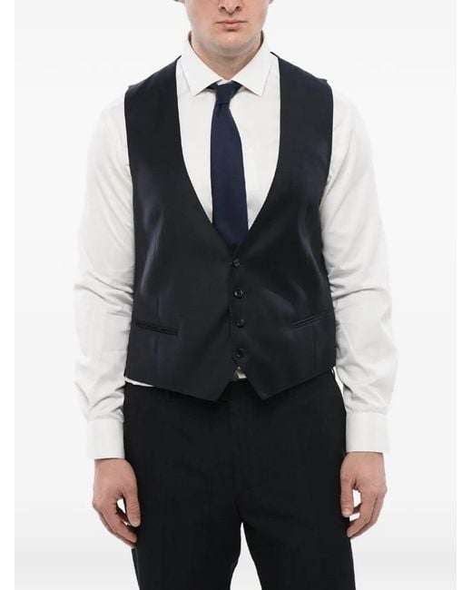 Corneliani Blue Academy Martingale Waistcoat for men