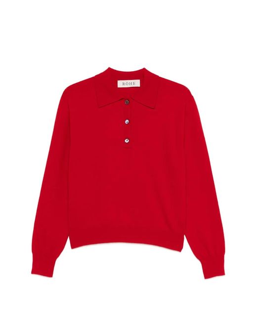 Polo Con Botones Rohe de color Red