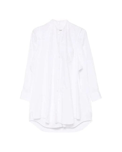 Comme des Garçons White Ruffled Panel-Detail Shirt