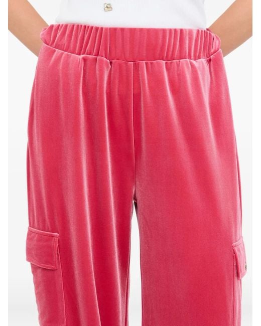 Liu Jo Pink Cargo-Pocket Track Pants