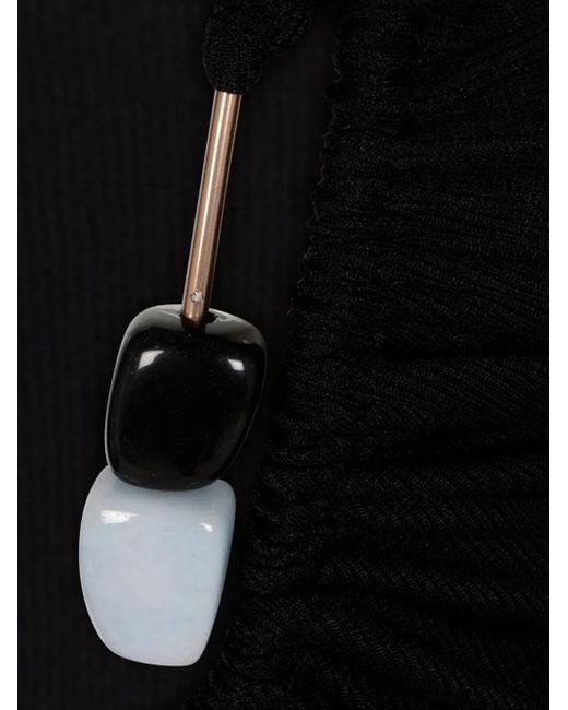 Christopher Esber ストーントリム ストラップレス ドレス Black
