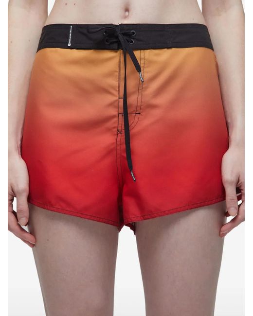 Osklen Red Ombre-Effect Swim Shorts