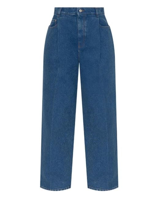 Vaqueros con parche del logo Marni de color Blue