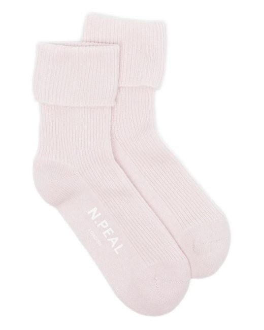 N.Peal Cashmere Bed 靴下 Pink