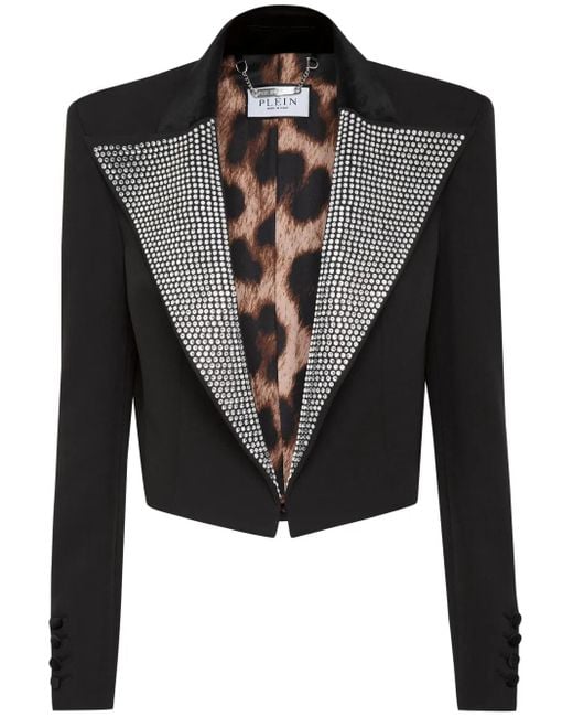 Philipp Plein Cady ビジュートリム ジャケット Black