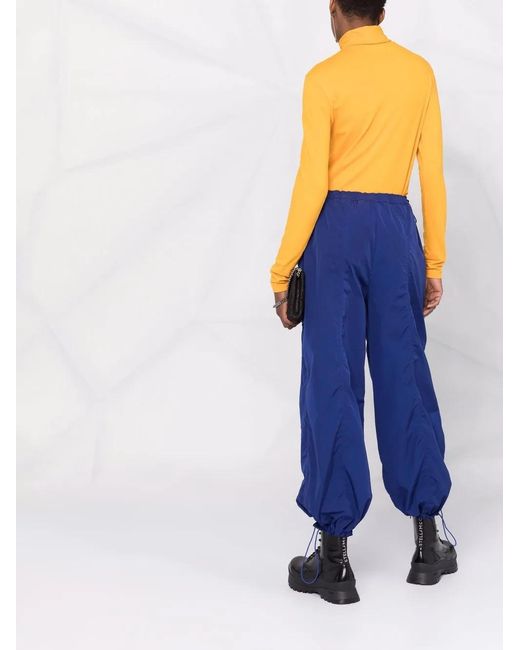Stella McCartney Blue Drawstring High-waist Trousers