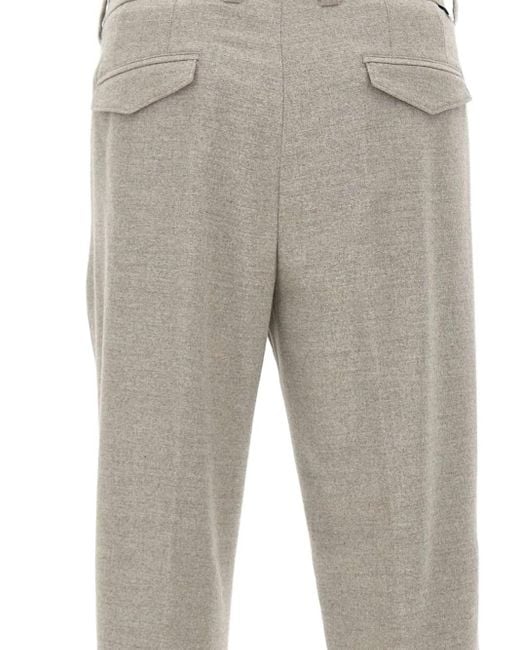 Paolo Pecora Gray Straight-Leg Trousers for men