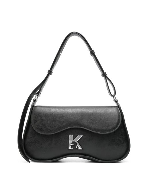 Karl Lagerfeld Black K-Logo Curved Shoulder Bag
